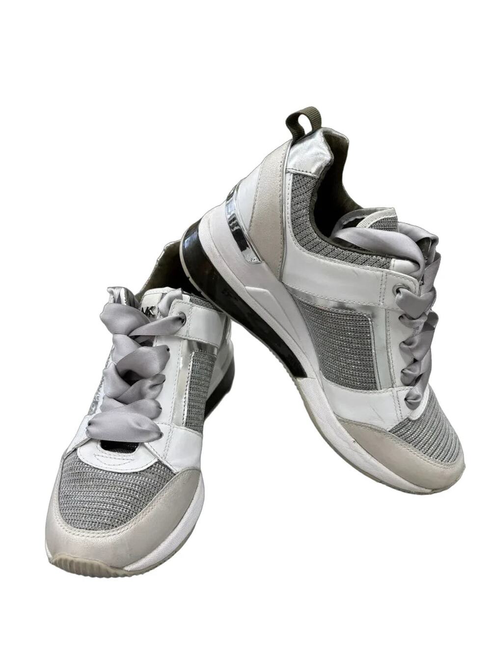 Michael Kors Glitter Mesh Running Sneaker Silver